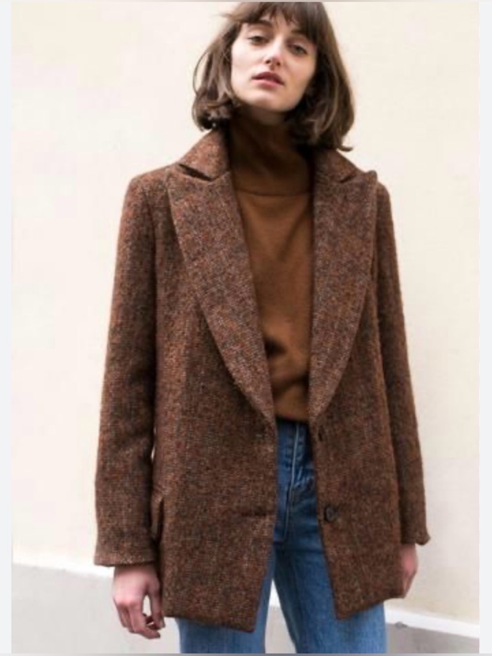 The Frankie Shop Oversized Wool Blend Blazer Size Small